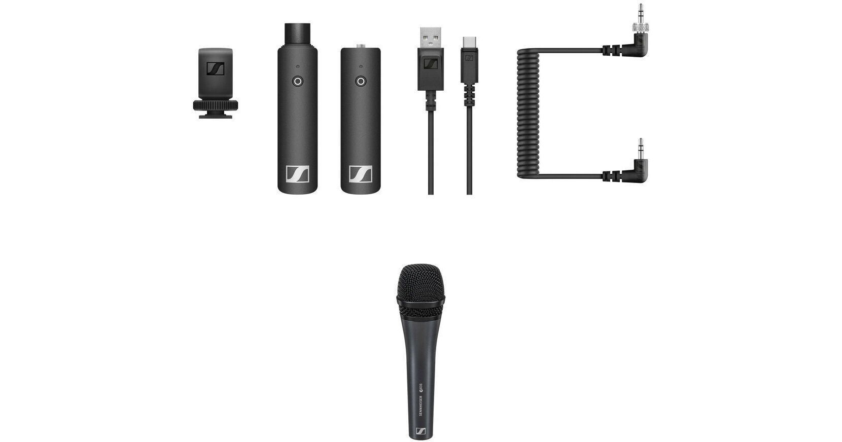 Sennheiser XSW-D PORTABLE INTERVIEW SET Digital Camera-Mount Wireless  Plug-On Microphone Kit with e 835 Mic (2.4 GHz)