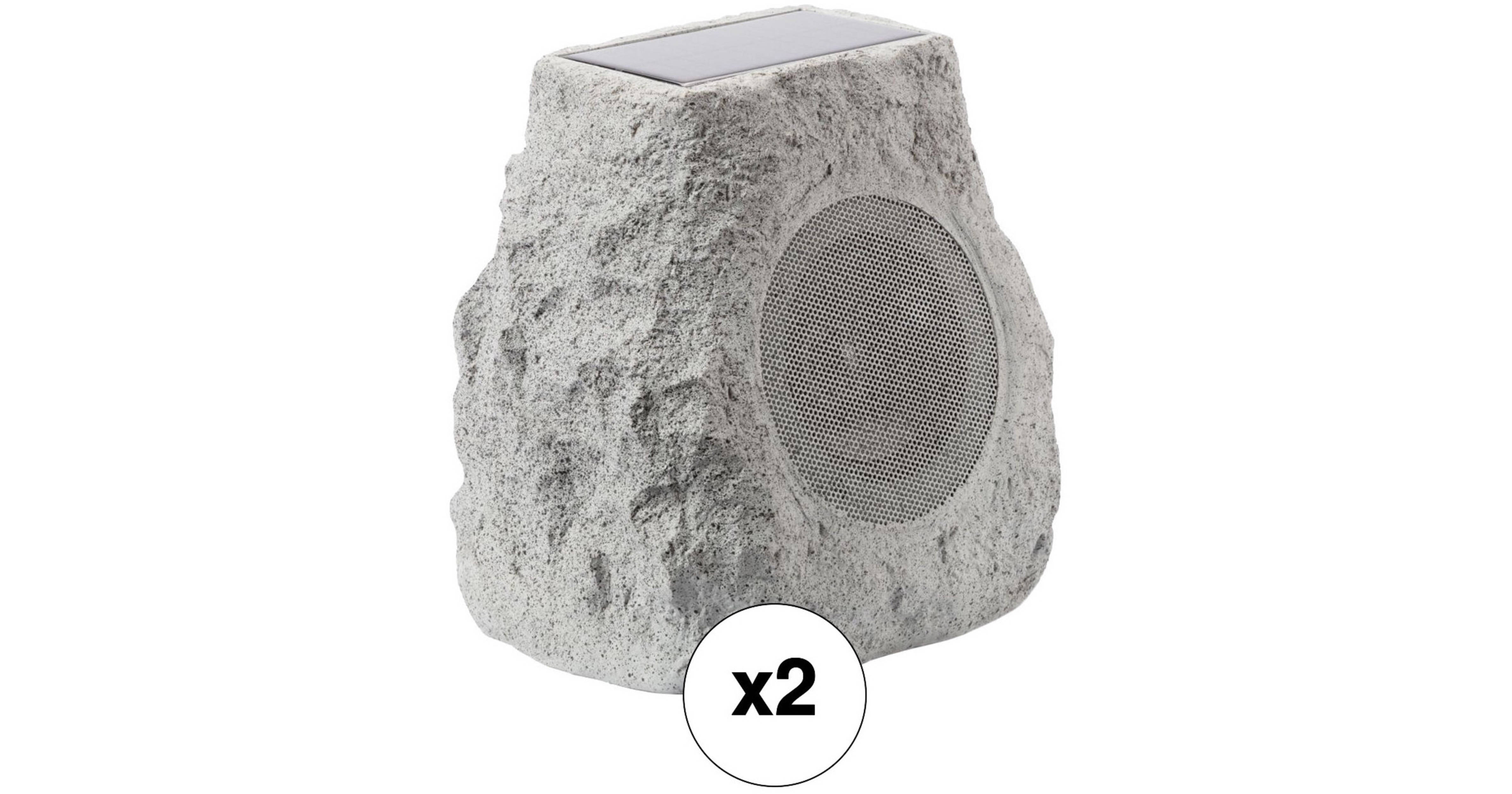 ION Audio Glow Stone Solar Wireless Outdoor Stone Speaker (Pair)