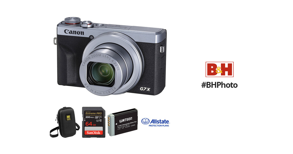 Canon PowerShot G7 X Mark III Digital Camera Deluxe Kit (Silver)