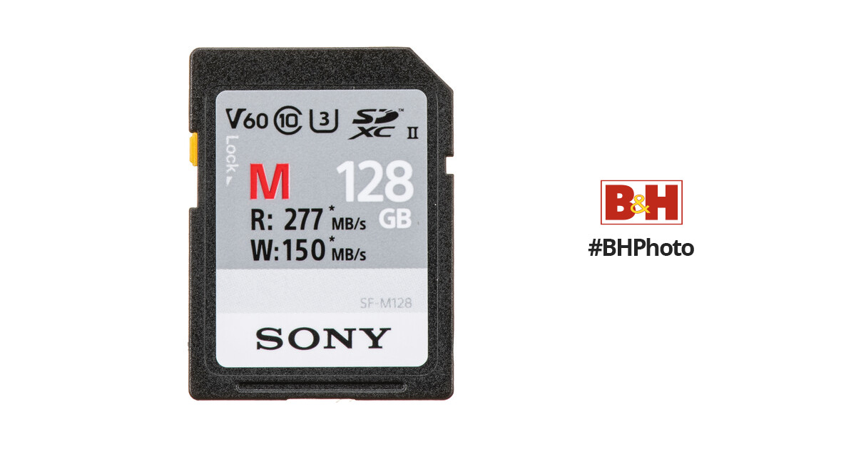 Sony 128GB SF-M/T2 UHS-II SDXC Memory Card SF-M128/T2 B&H Photo