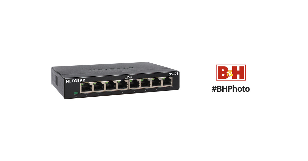  NETGEAR 8-Port Gigabit Ethernet Unmanaged Switch (GS308) - Home  Network Hub, Office Ethernet Splitter, Plug-and-Play, Silent Operation,  Desktop or Wall Mount : Electronics
