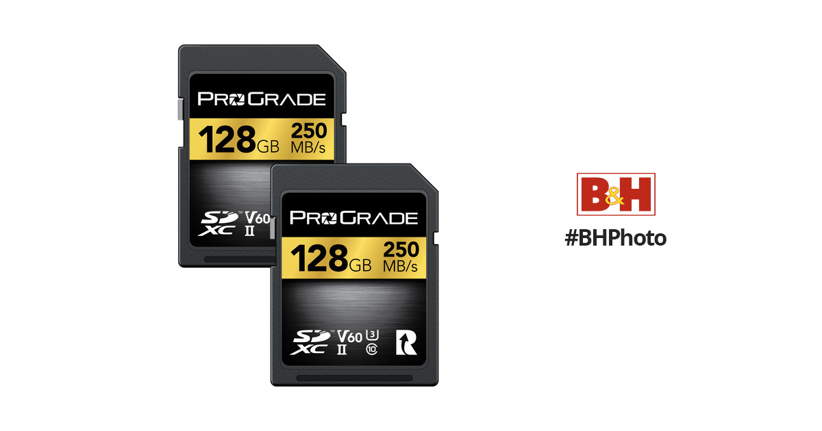 ProGrade Digital 128GB UHS-II SDXC Memory Card (2-Pack)