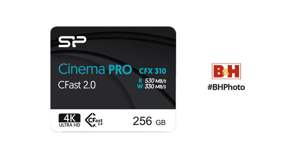Silicon Power 256GB Cinema PRO CFX 310 cFAST 2.0 Memory Card