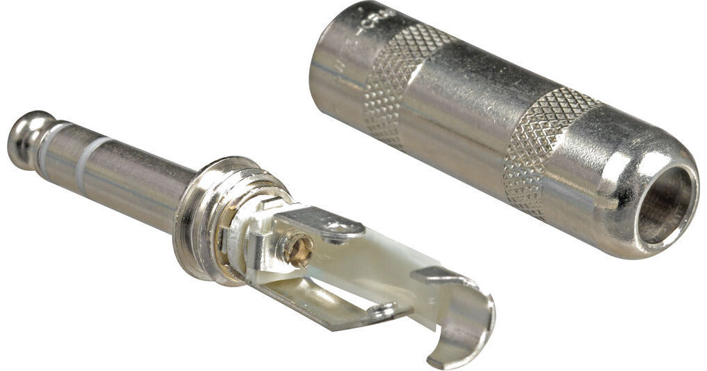 Switchcraft 297 Littel Series 1/4 TRS Male Phone Connector with Shielded  Nickel Handle
