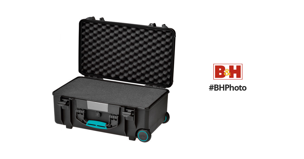 HPRC 1300CUB Resin Hard Case with Cubed Foam, Black with Blue Handle