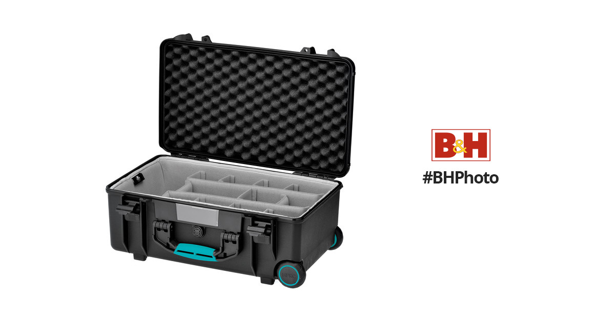 HPRC 2550SSK HPRC Wheeled Hard Case with Second Skin (Black with Blue  Handle)