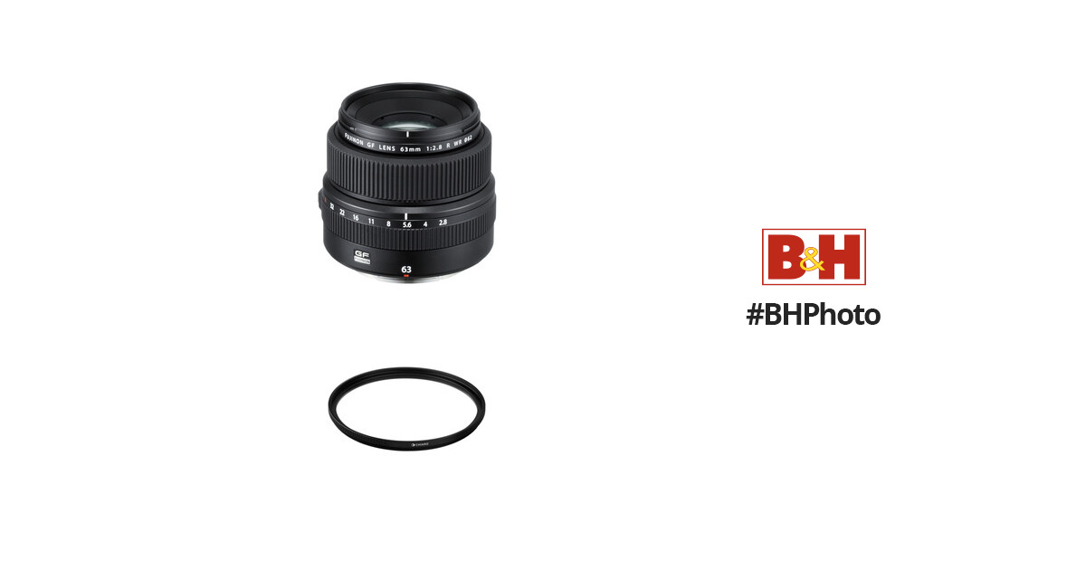 FUJIFILM GF 63mm f/2.8 R WR Lens with UV Filter Kit B&H Photo