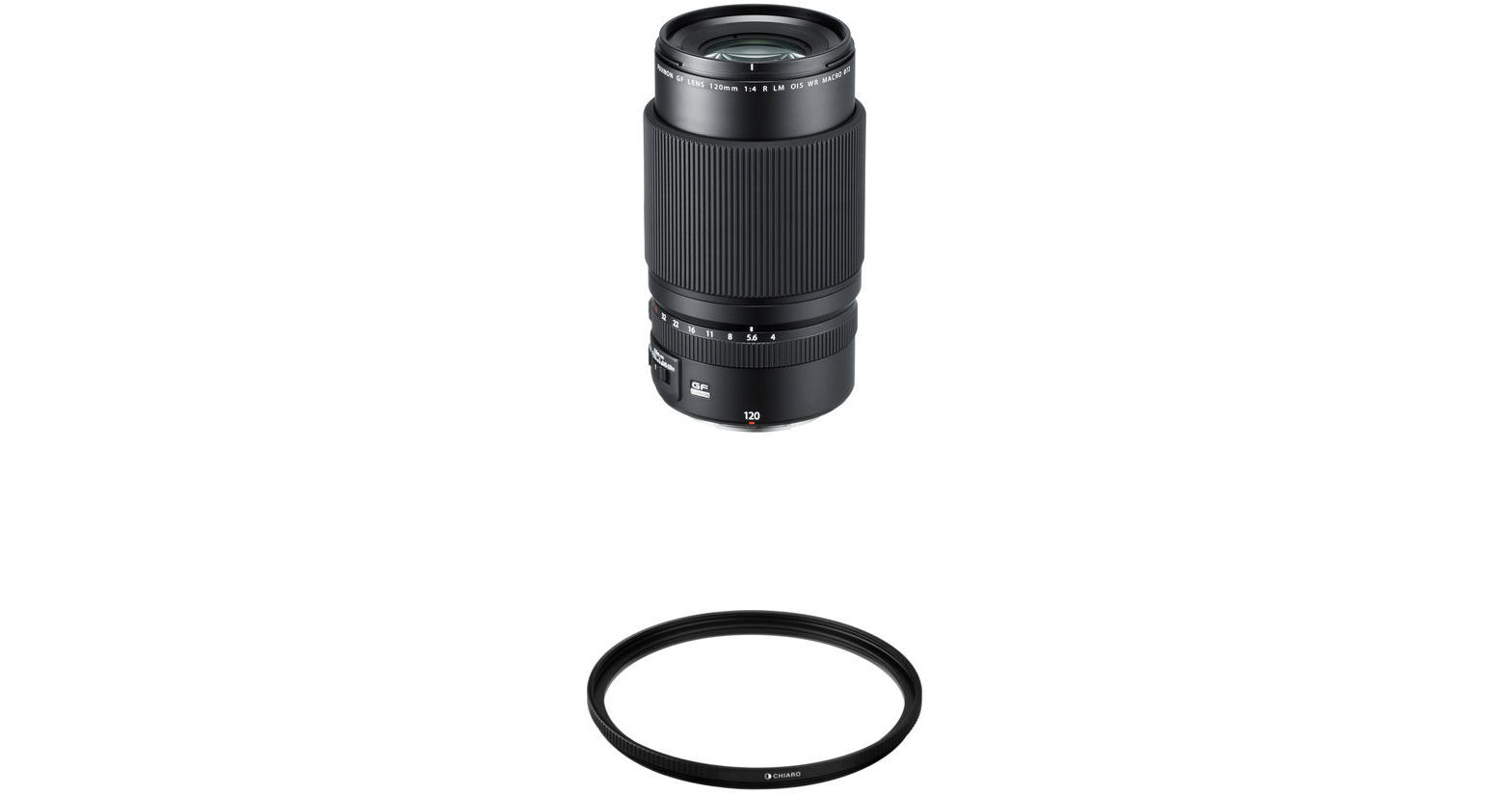 FUJIFILM GF 120mm f/4 Macro R LM OIS WR Lens with UV Filter Kit