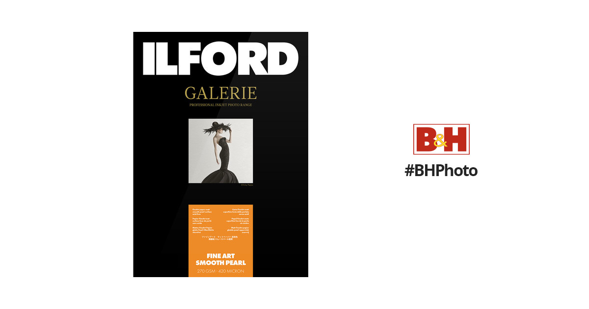 Ilford Galerie Fine Art Smooth Pearl 270 gsm 5"x7" 12.7 cm x 17.8 cm 50 Sheets