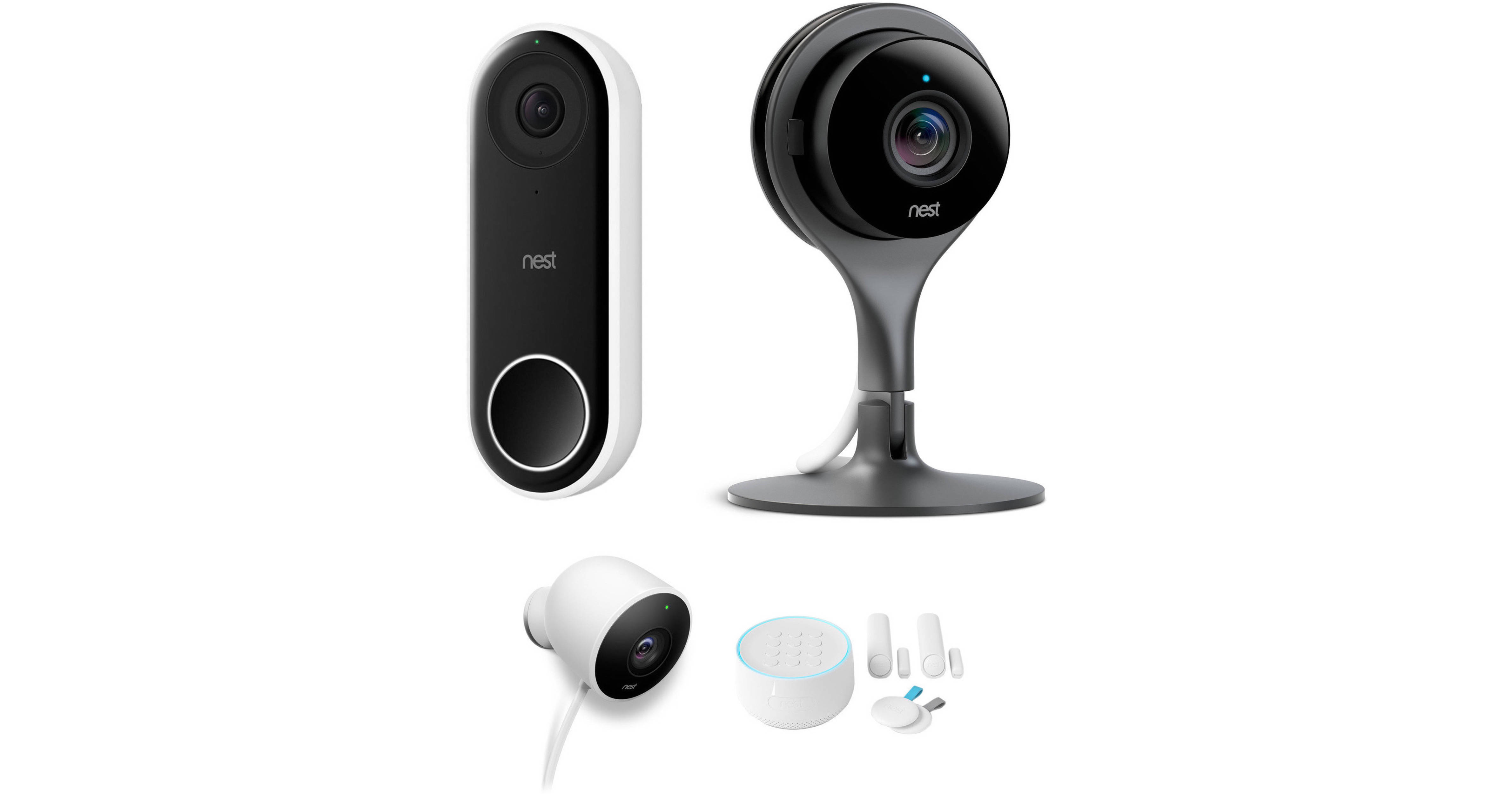 Google Hello Video Doorbell, Nest Cam, Nest Cam Outdoor & Nest