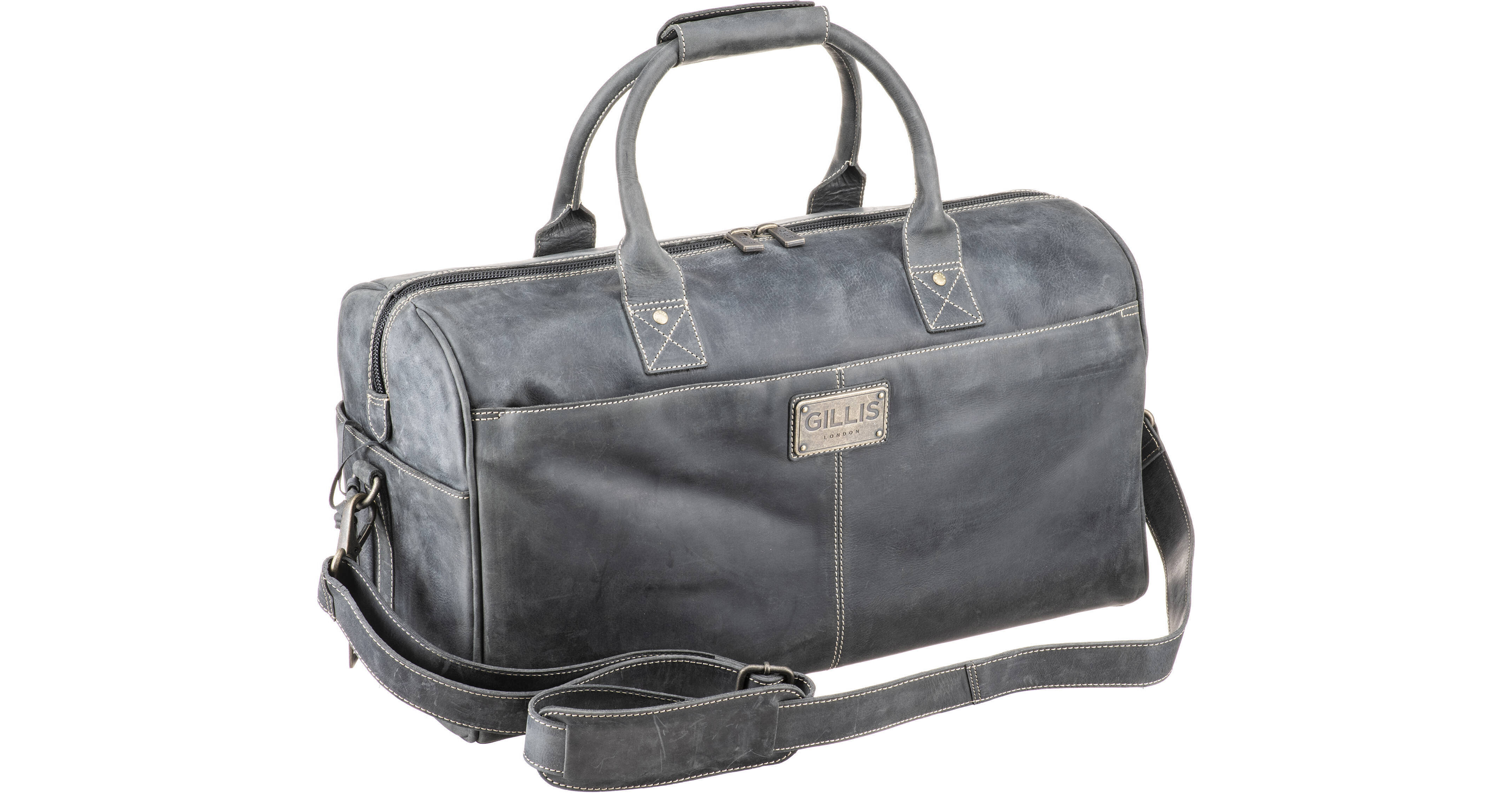 GILLIS LONDON Trafalgar Duffel Leather Camera Bag (Black)