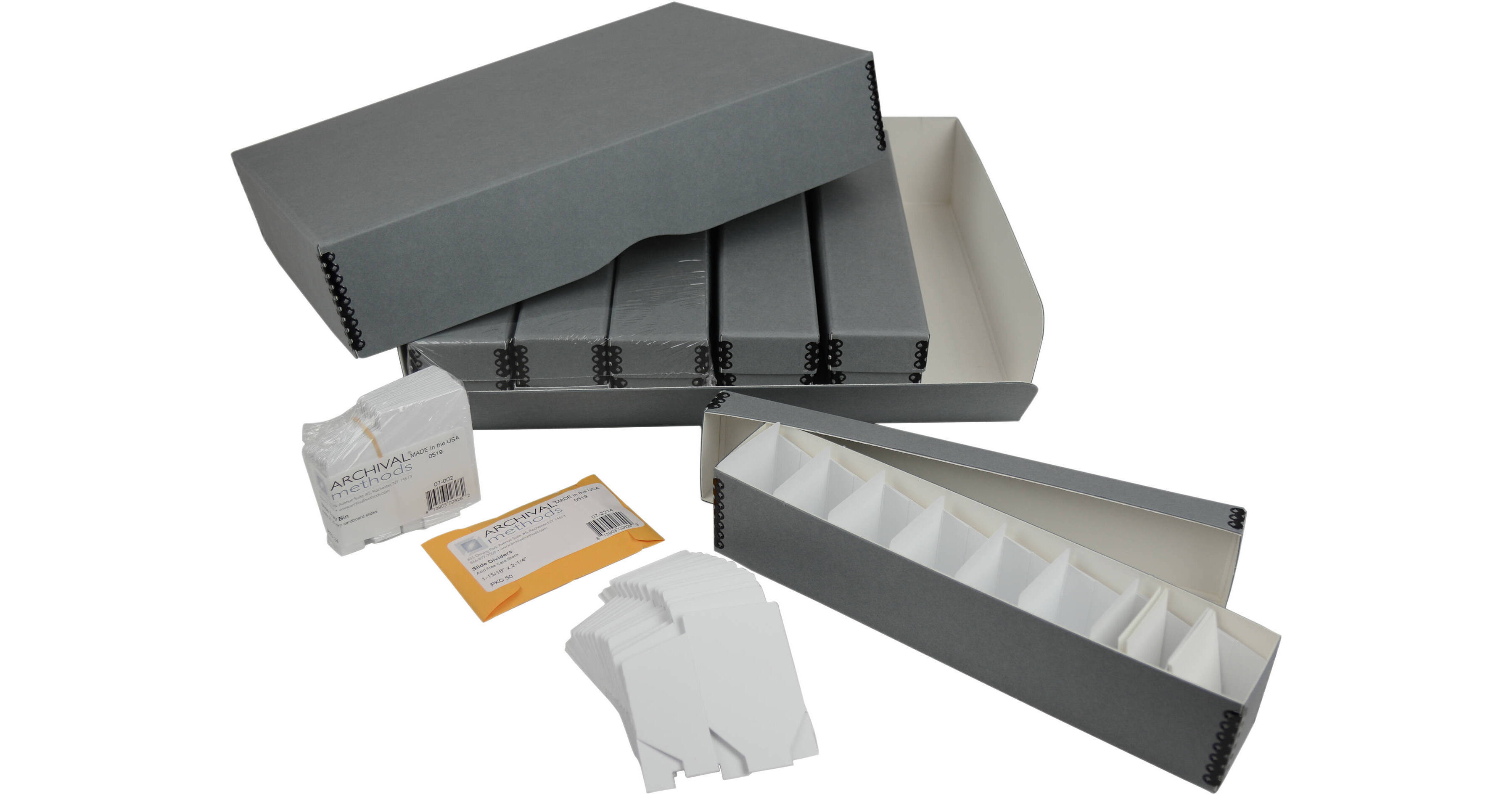 Archival Methods 35mm Slide Storage Kit (1200 Slides, Gray)