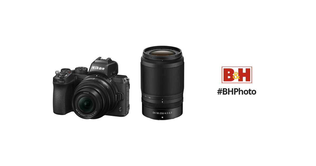 Nikon Z50 Camera +24-200mm Lens +16-50mm Lens +Flash +1yr Warranty- Kit