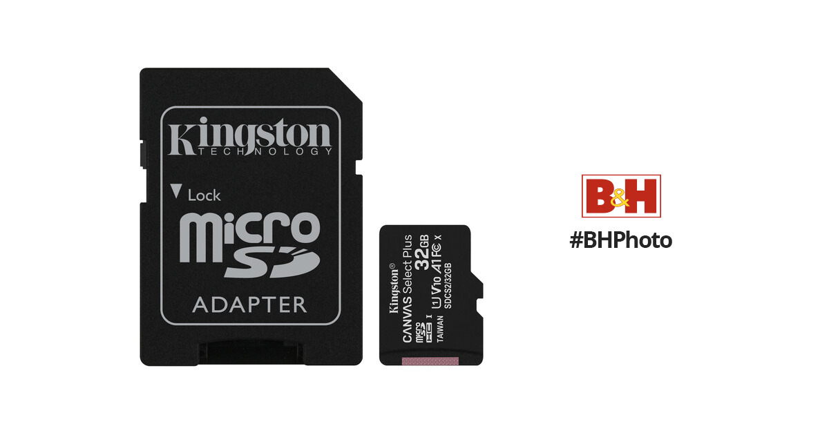 KINGSTON MICRO SD CARD 16GB 32GB 64GB 128GB CANVAS SELECT ADAPTER CLASS 10 100MB 