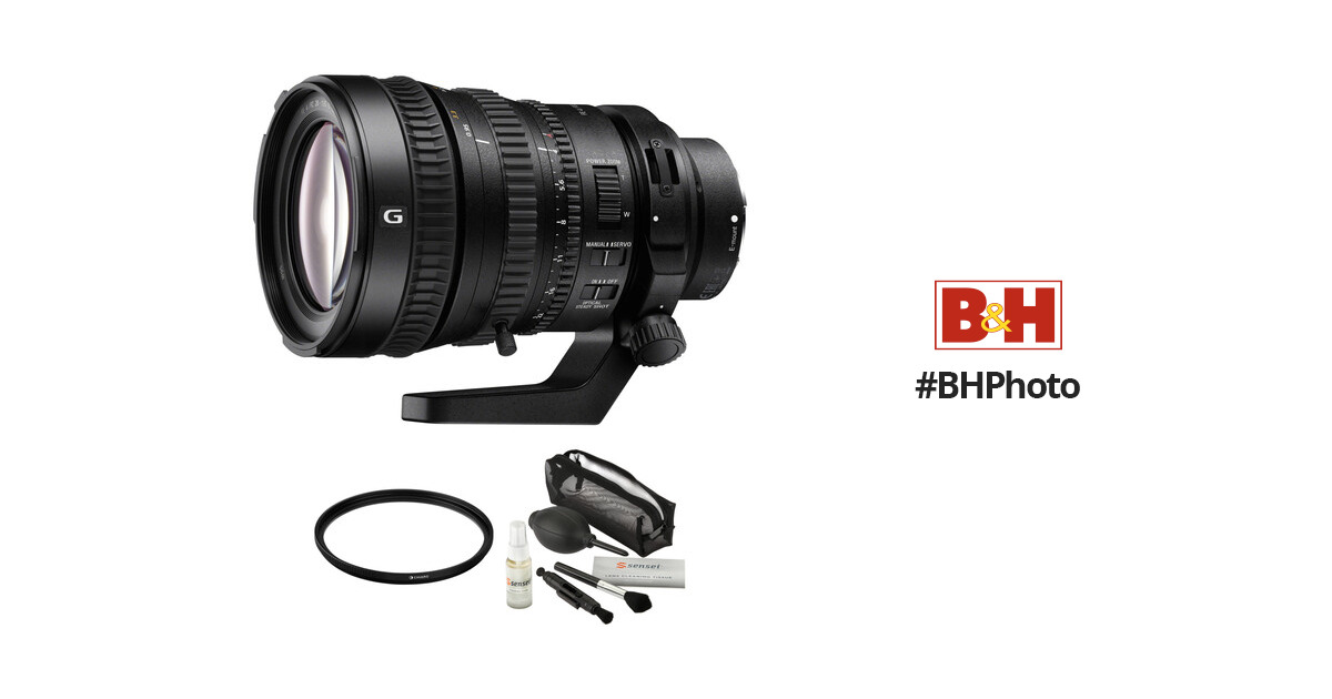 Sony FE PZ 28-135mm f/4 G OSS Lens Kit with Chiaro 95mm UV Filter