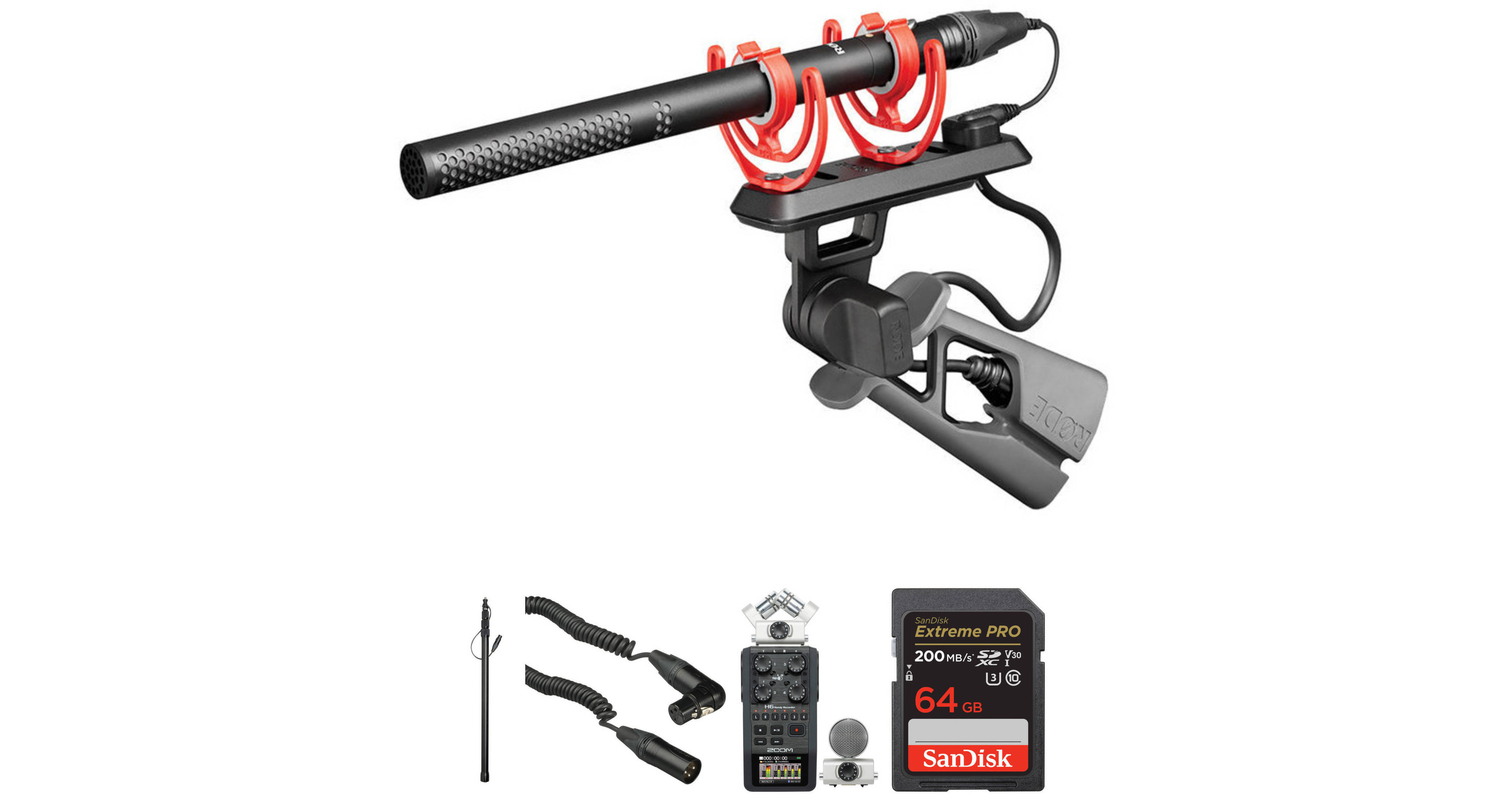 RODE NTG5 Shotgun Microphone Kit with Zoom H6 Recorder