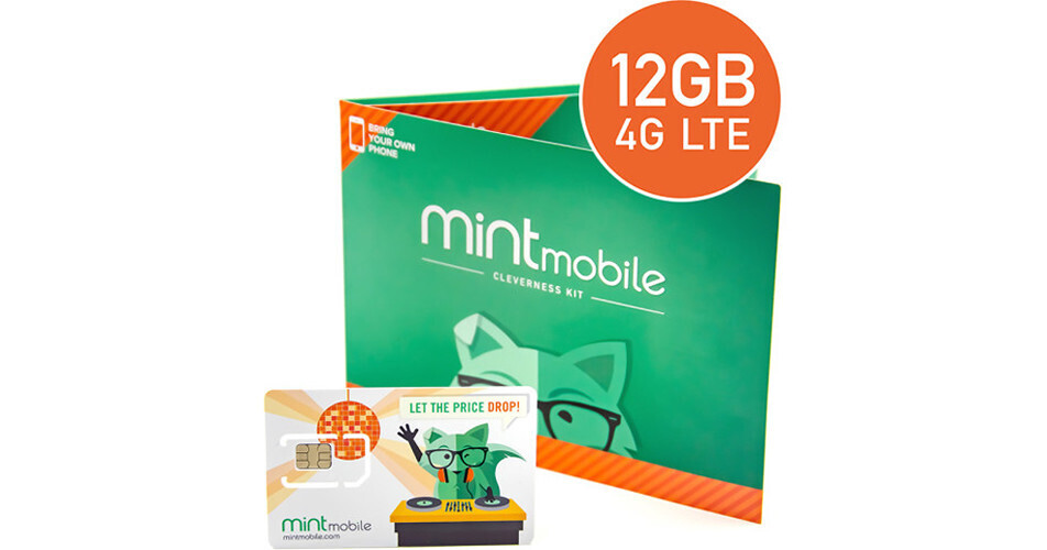 Mint Mobile 3Month 12GB Prepaid SIM Card Kit MMSSMN100022 B&H