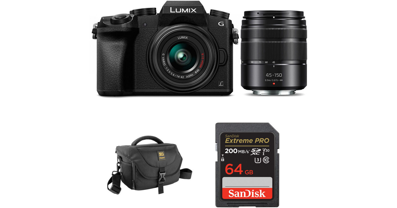 Panasonic Lumix DMCG7 Mirrorless Digital Camera with 1442mm