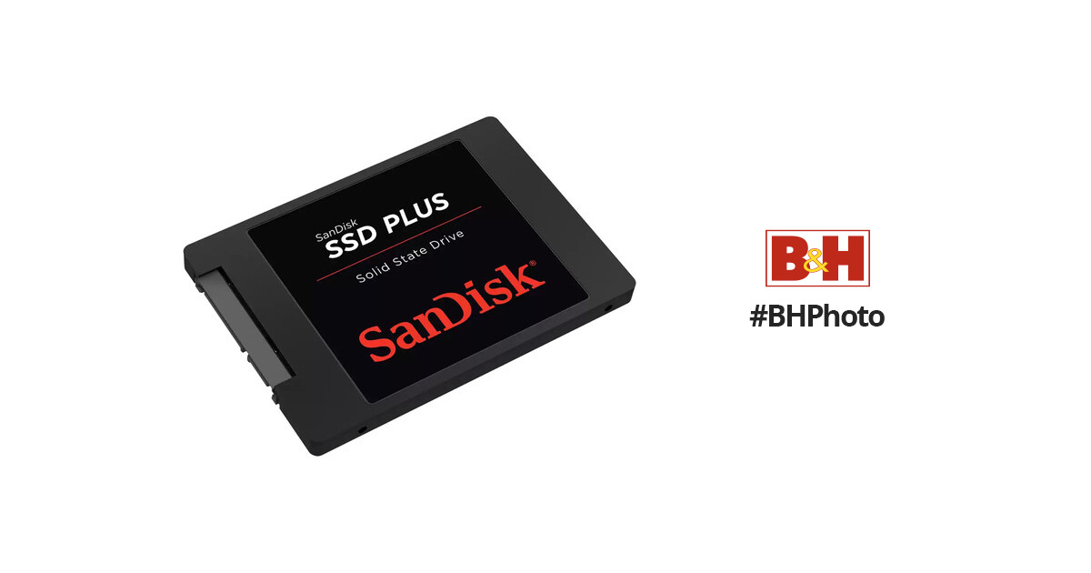 2.5/7mm SATA III 6 Gb/s SanDisk SSD PLUS 2TB Internal SSD SDSSDA-2T00-G26 Up to 535 MB/s 