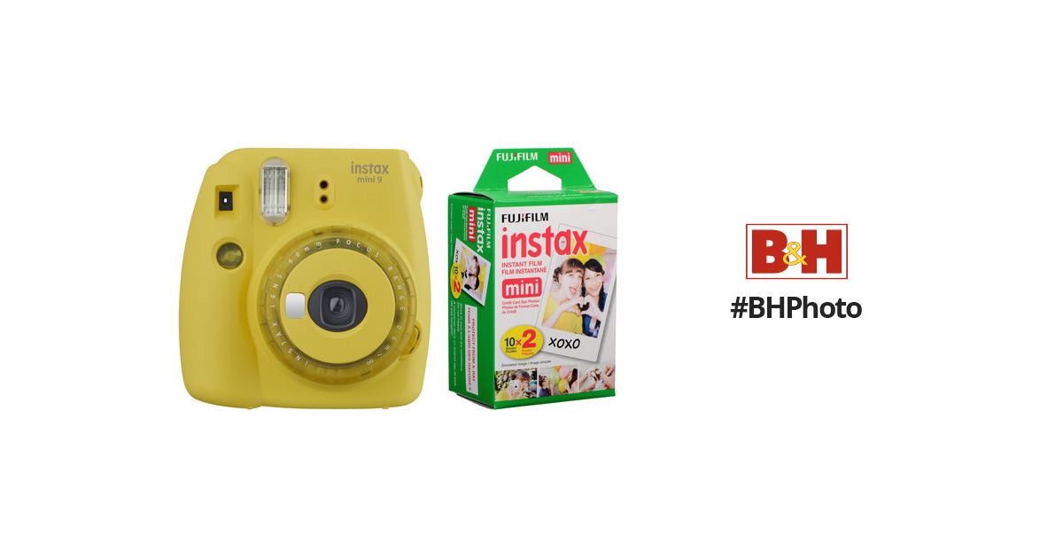 FUJIFILM INSTAX Mini 9 Instant Film Camera with Instant Film Kit