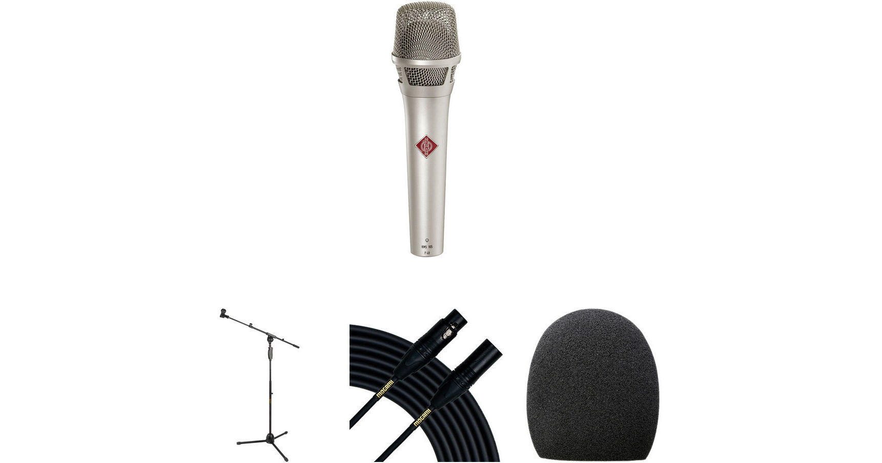 Neumann KMS 105 Live Vocal Mic Kit with Stand, Cable