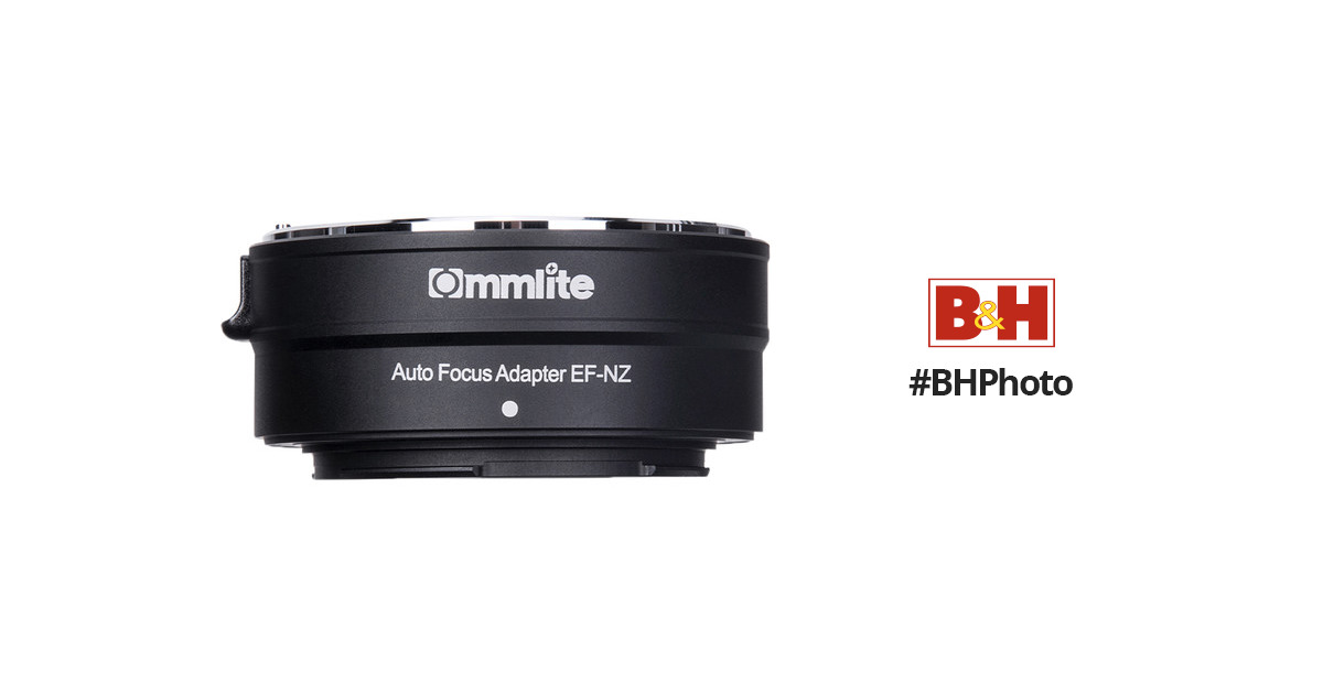 Commlite Electronic Autofocus Lens Mount Adapter CM-EF-NZ Bu0026H