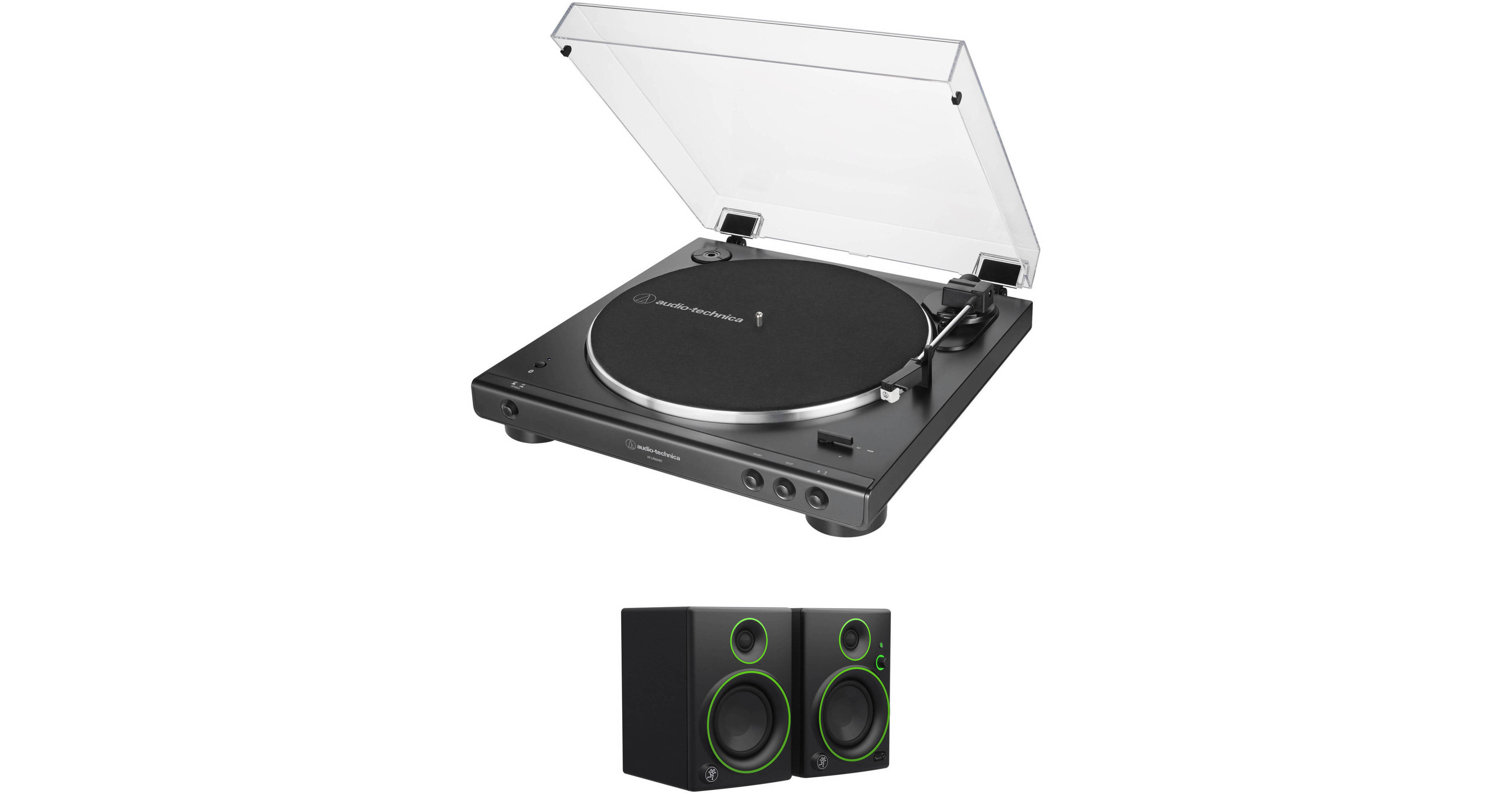 Audio-Technica AT-LP60XBT Noir + Mackie CR4BT - Chaîne Hifi