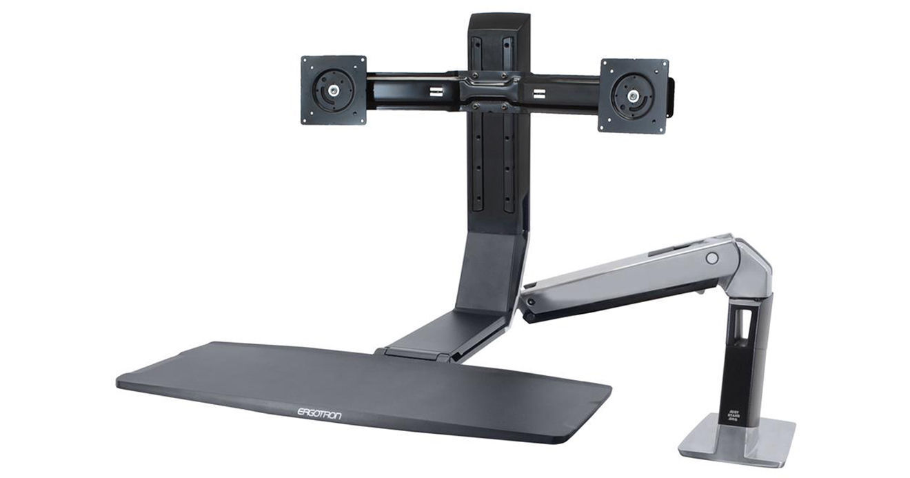 Ergotron Workfit-A Dual Monitor Sit-to-Stand Desk 24-312-026 B&H