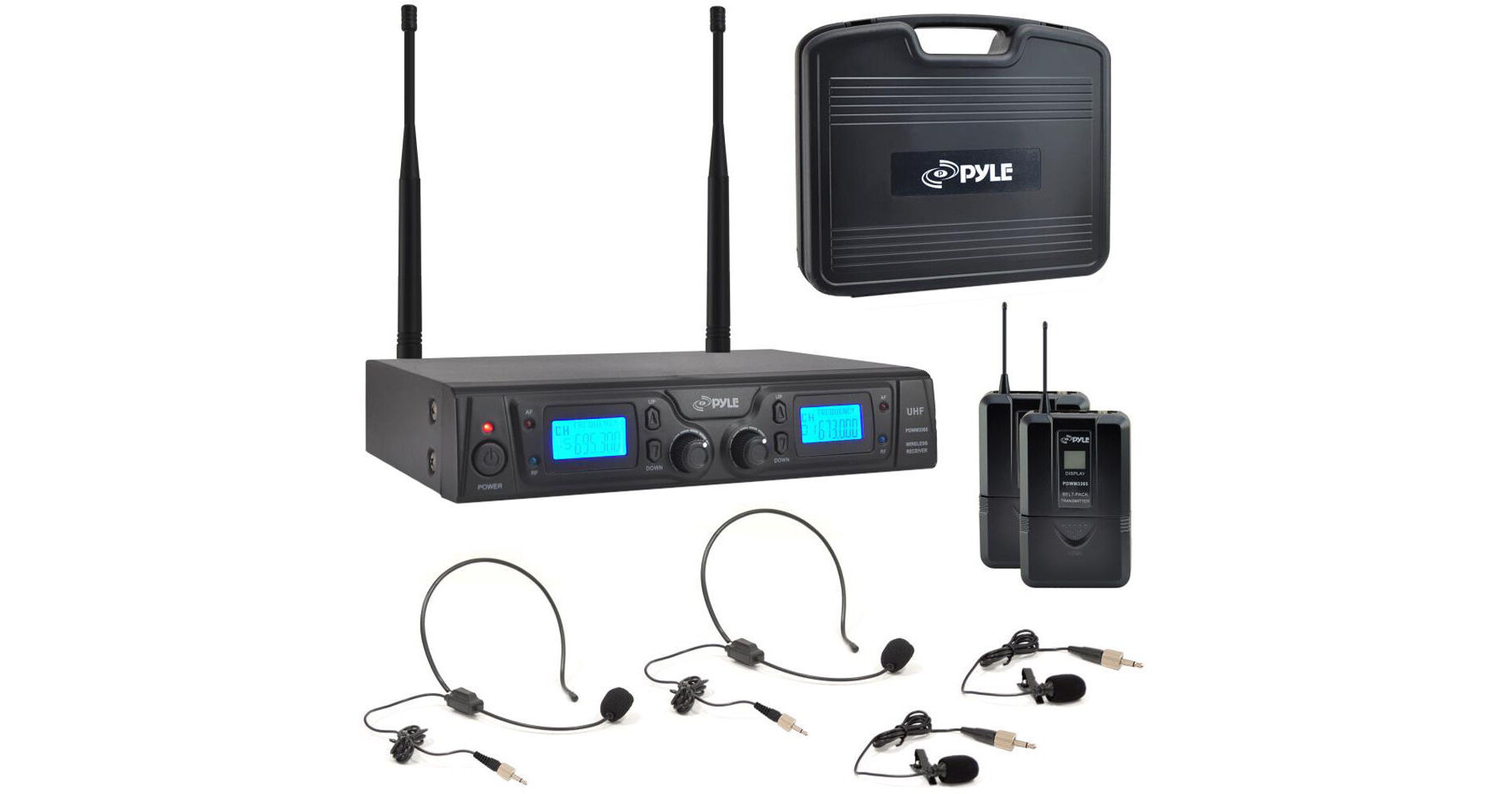 Pyle Pro PDWM3365.5 2-Person Wireless Combo Microphone