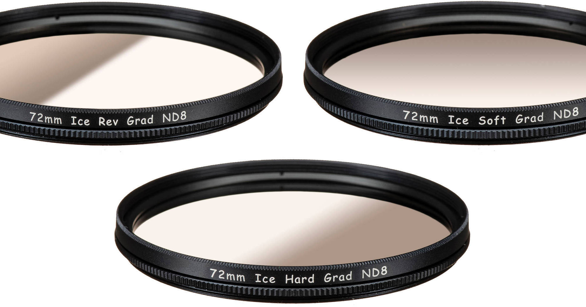 Ice 72mm Soft-Edge Graduated, Hard-Edge Graduated, and Reverse-Graduated  Neutral Density Filter Kits (3-Stop)