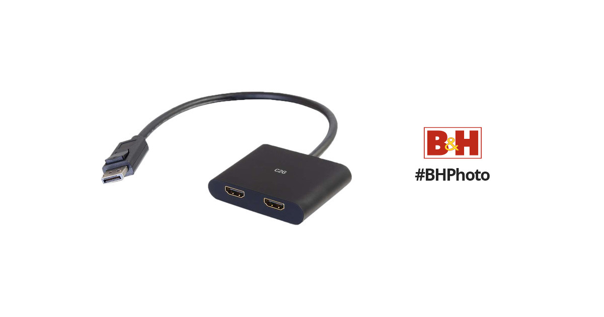 C2G 4K DisplayPort to Dual HDMI MST Hub - DisplayPort 1.2 to HDMI