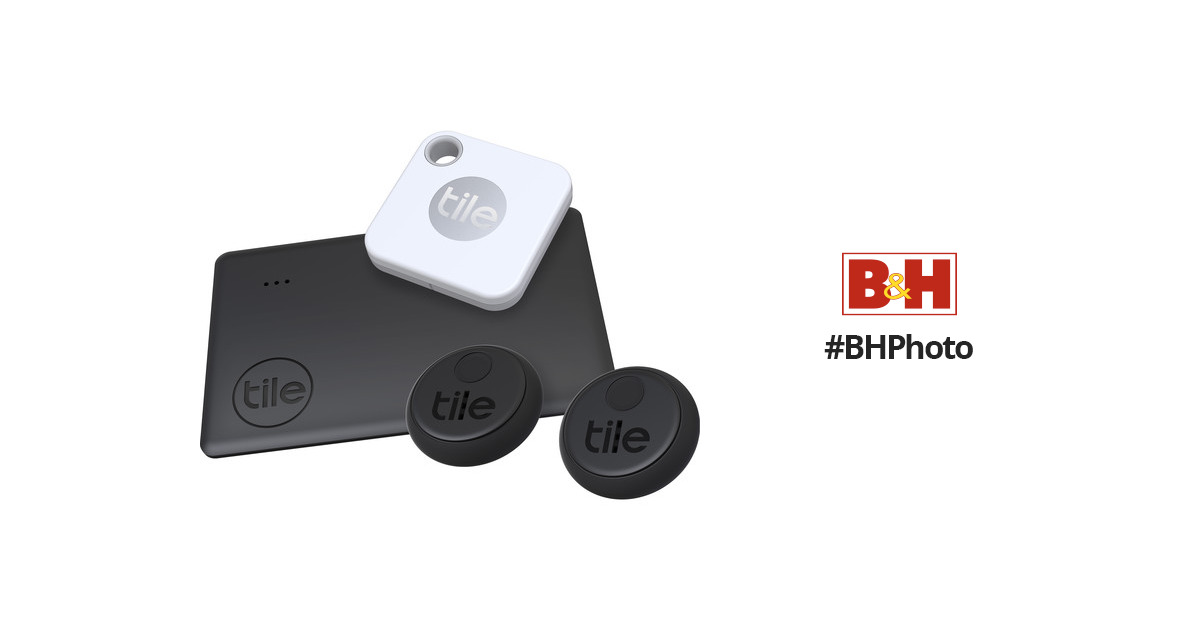 Tile RE43004 4-pack Bluetooth Tracker - Black for sale online