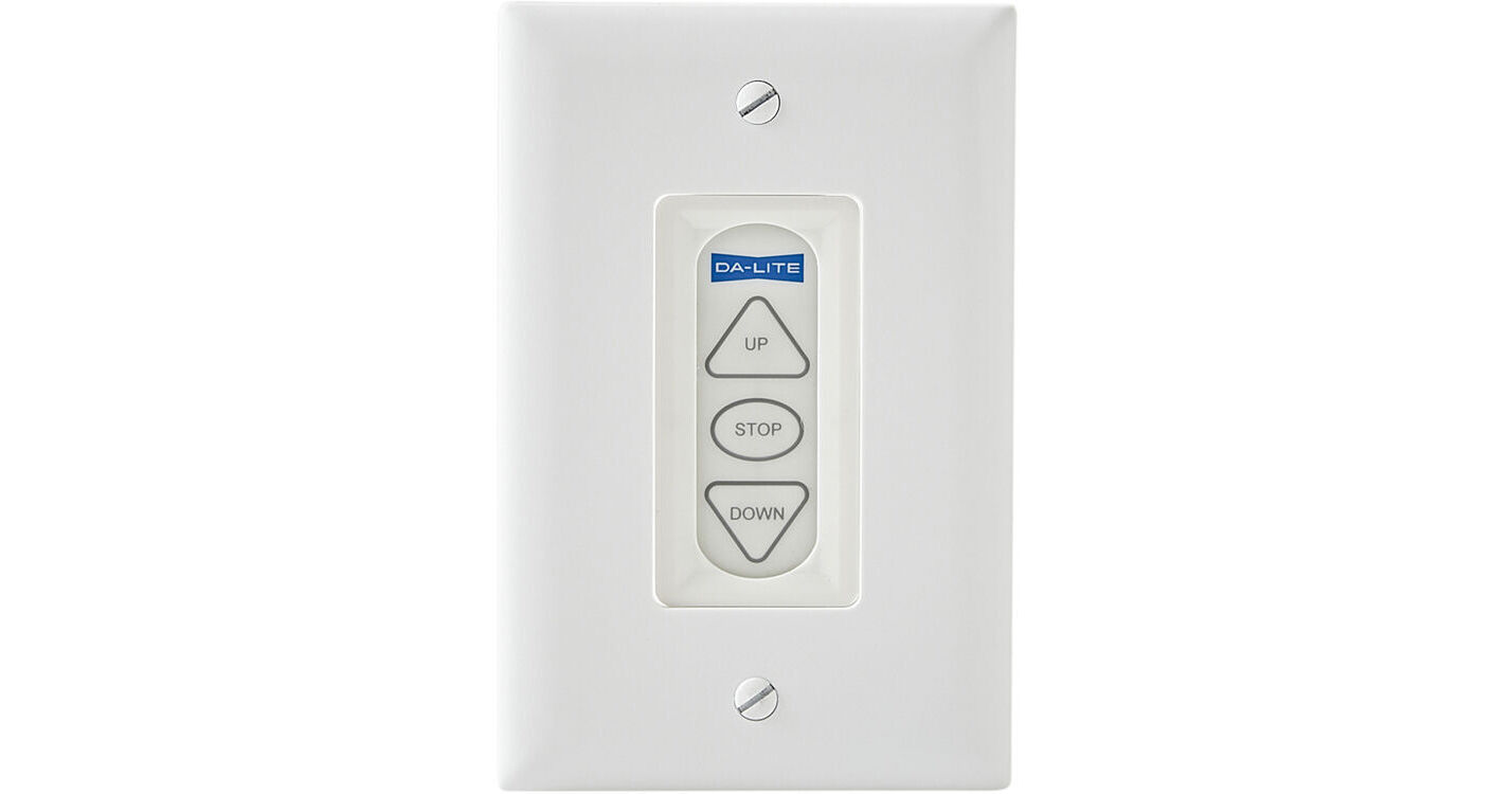 Da-Lite Three-Button Low Voltage Control Switch (White) 40975