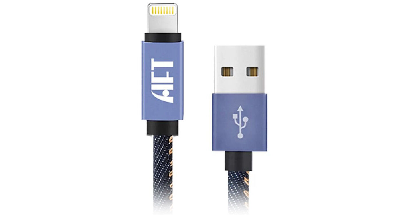 Atech Flash Technology Denim Lightning Charging Cable AFTCBLID