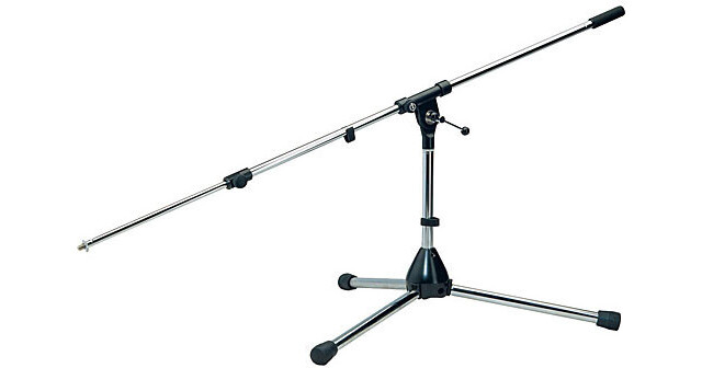 K&M 255 Low Level Tripod Microphone Stand with Telescoping Boom - Height:  11.41