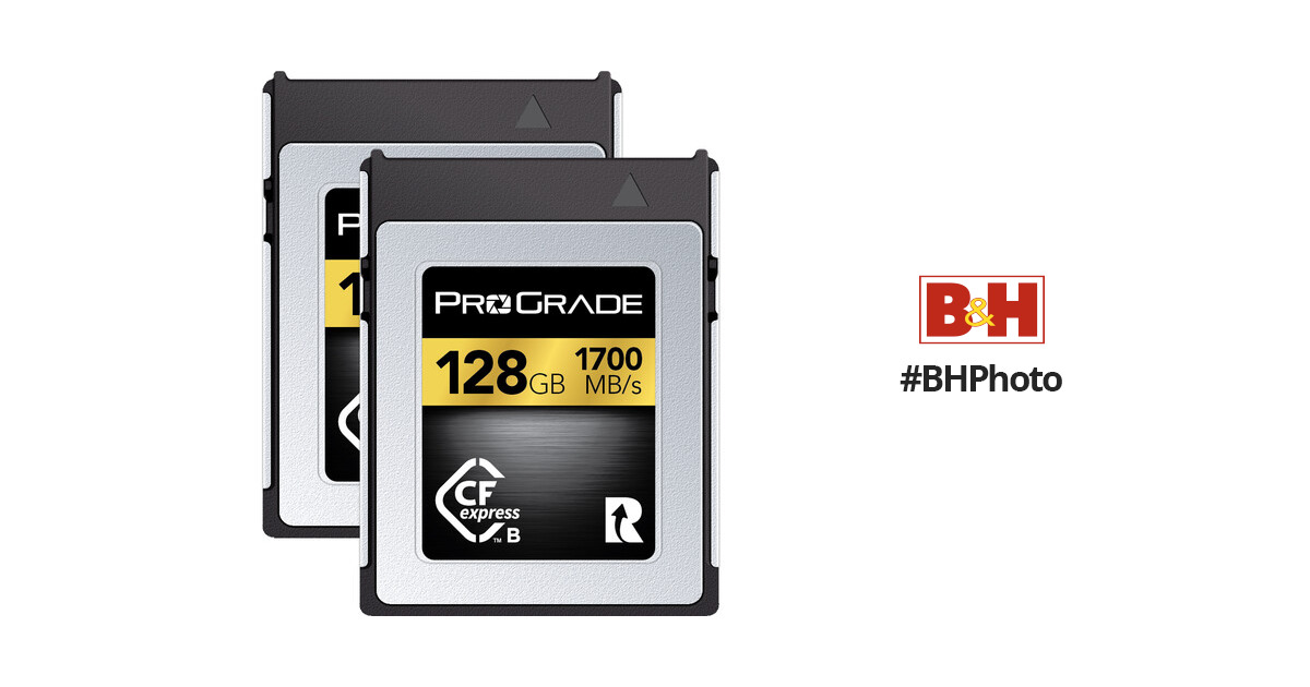 ProGrade Digital 128GB CFexpress 2.0 Type B Gold PGCFX128GAP2BH