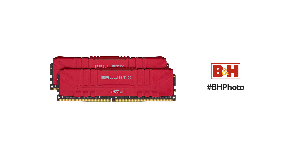 Crucial Ballistix Red 16 Go (2 x 8 Go) DDR4 3200 MHz CL16 • Wimotic