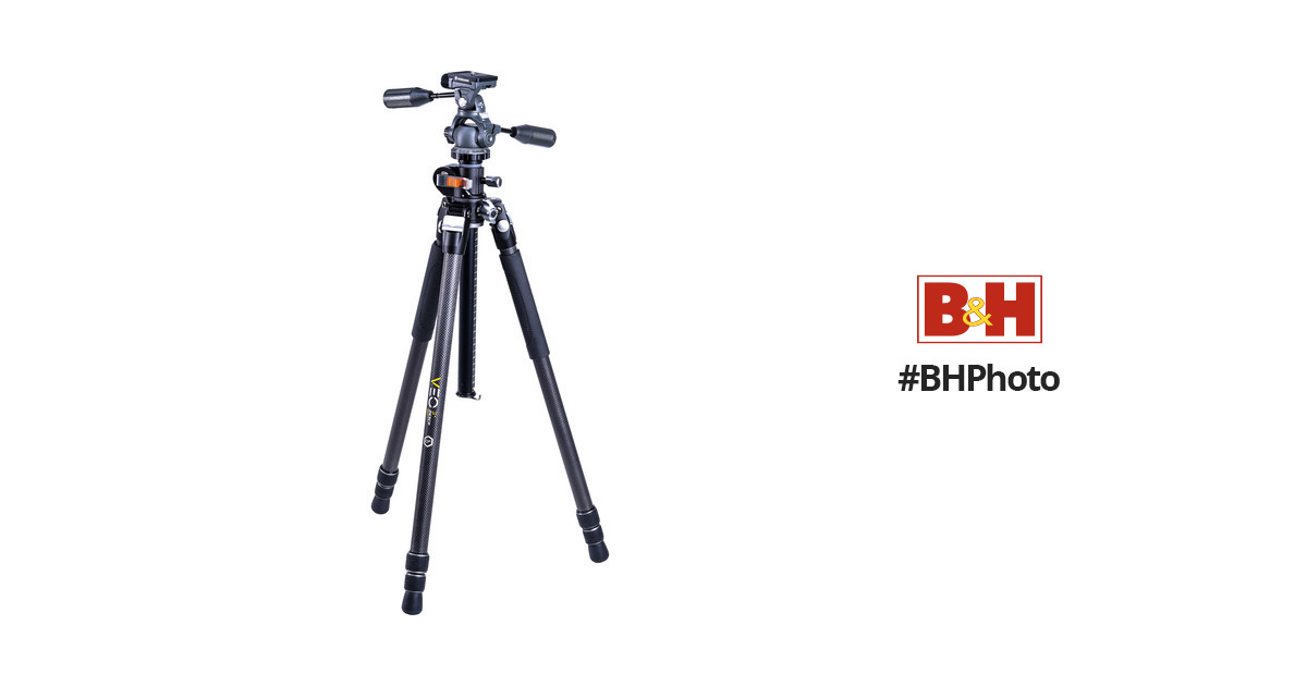 VEO 3 263CPS CARBON FIBER TRIPOD W/ THREE-WAY PAN HEAD - Camera Concepts &  Telescope Solutions