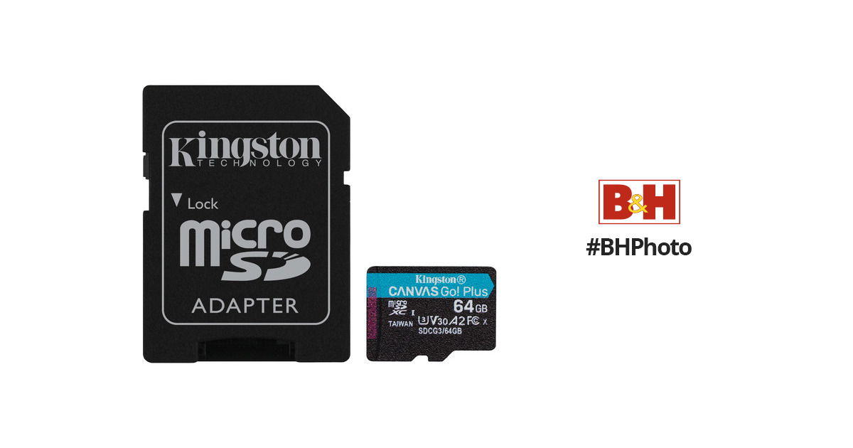 Memoria Micro SD Kingston Canvas Go Plus 256GB C/Adaptador 170Mb/s KINGSTON