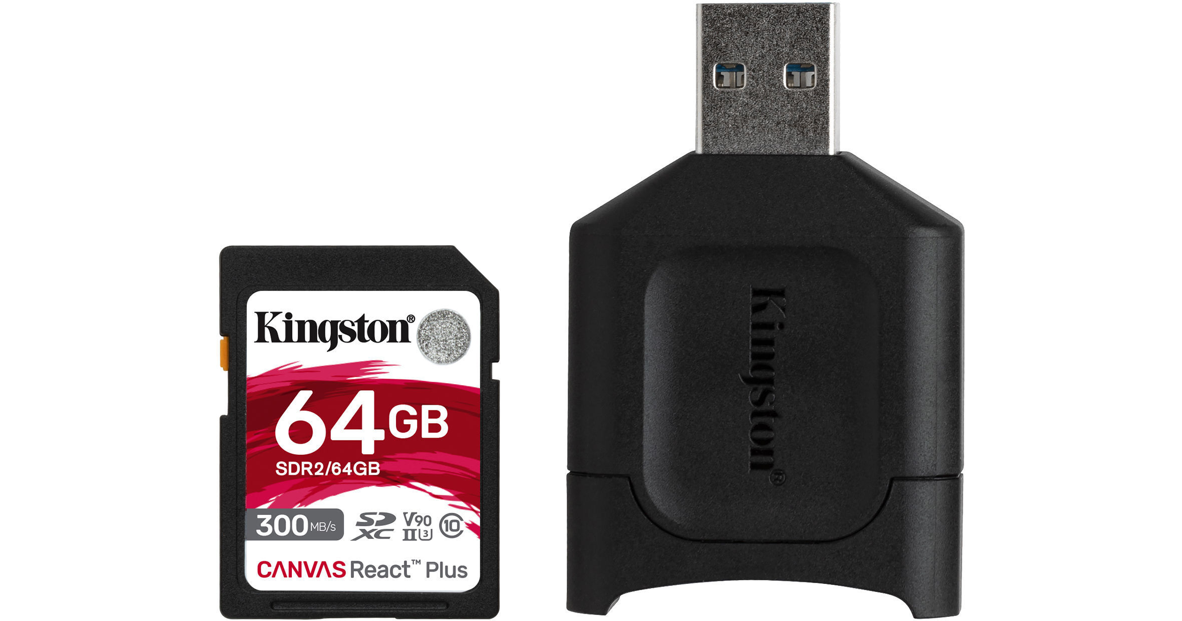 Kingston 64GB Canvas React Plus UHSII SDXC Memory MLPR2/64GB
