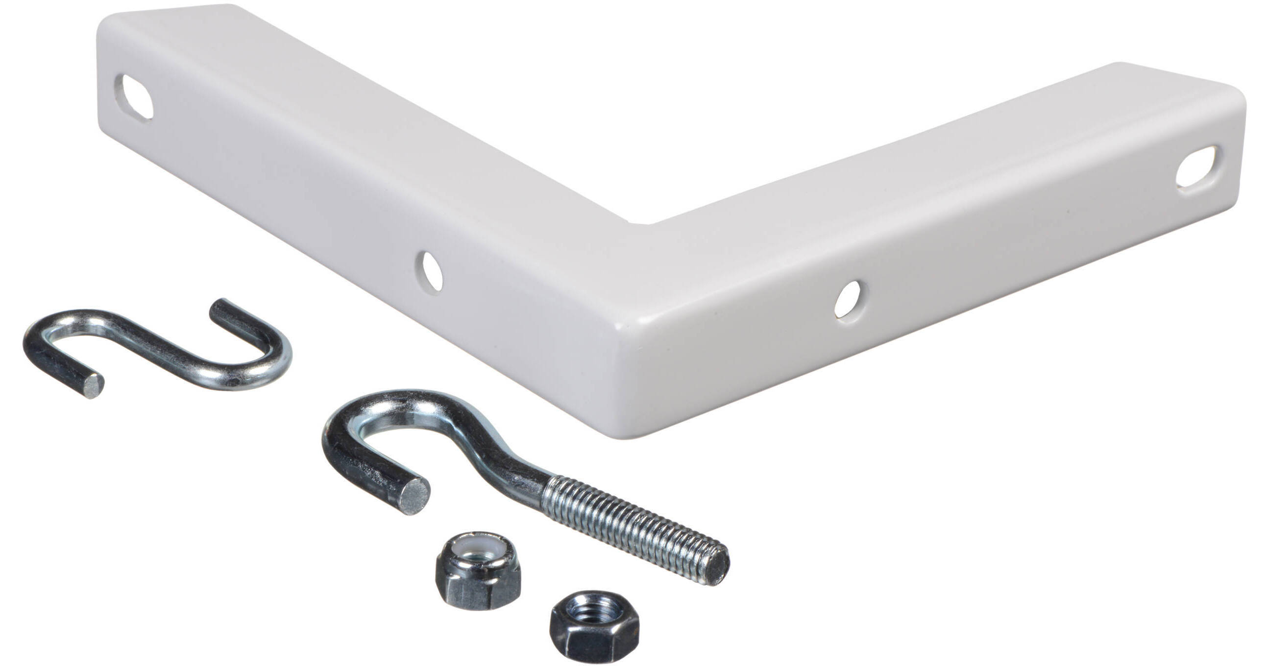 White Da-Lite 40932,  Pair of 4" Wall Screen Mounting Brackets 