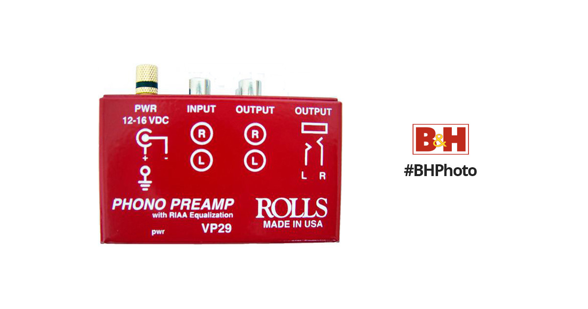 Rolls VP29 - Phono Preamp VP29 B&H Photo Video