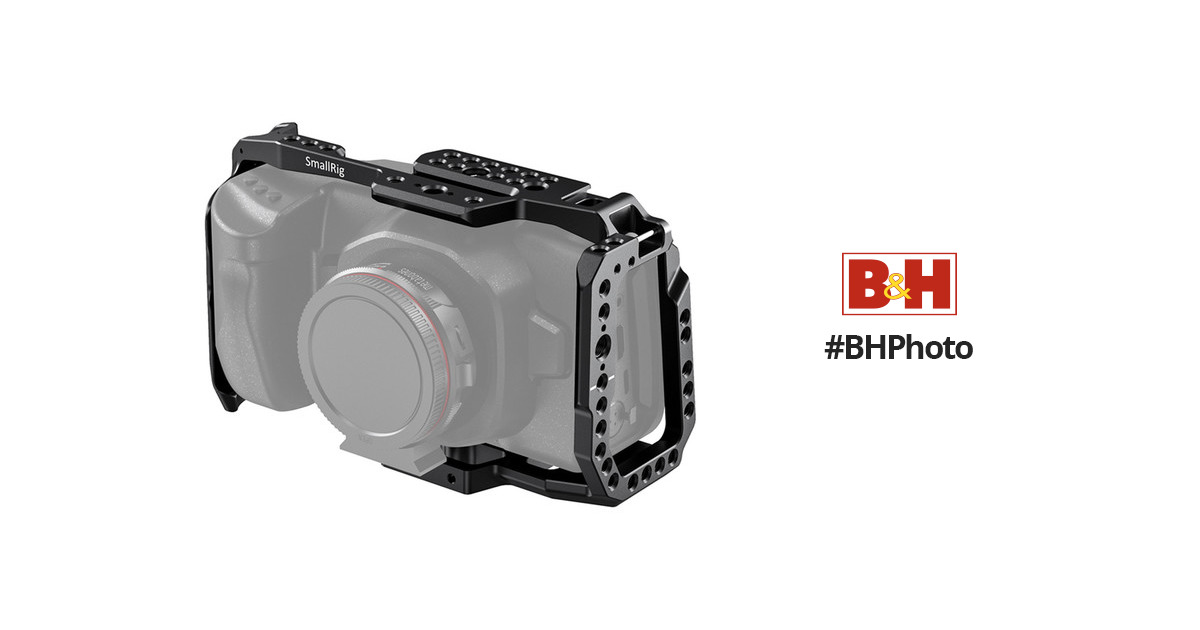  SmallRig Full Cage Compatible with BMPCC 6K Pro Only for  Blackmagic Pocket Cinema Camera 6K Pro, Built-in NATO Rail & Cold Shoe  Mount - 3270 : Electronics