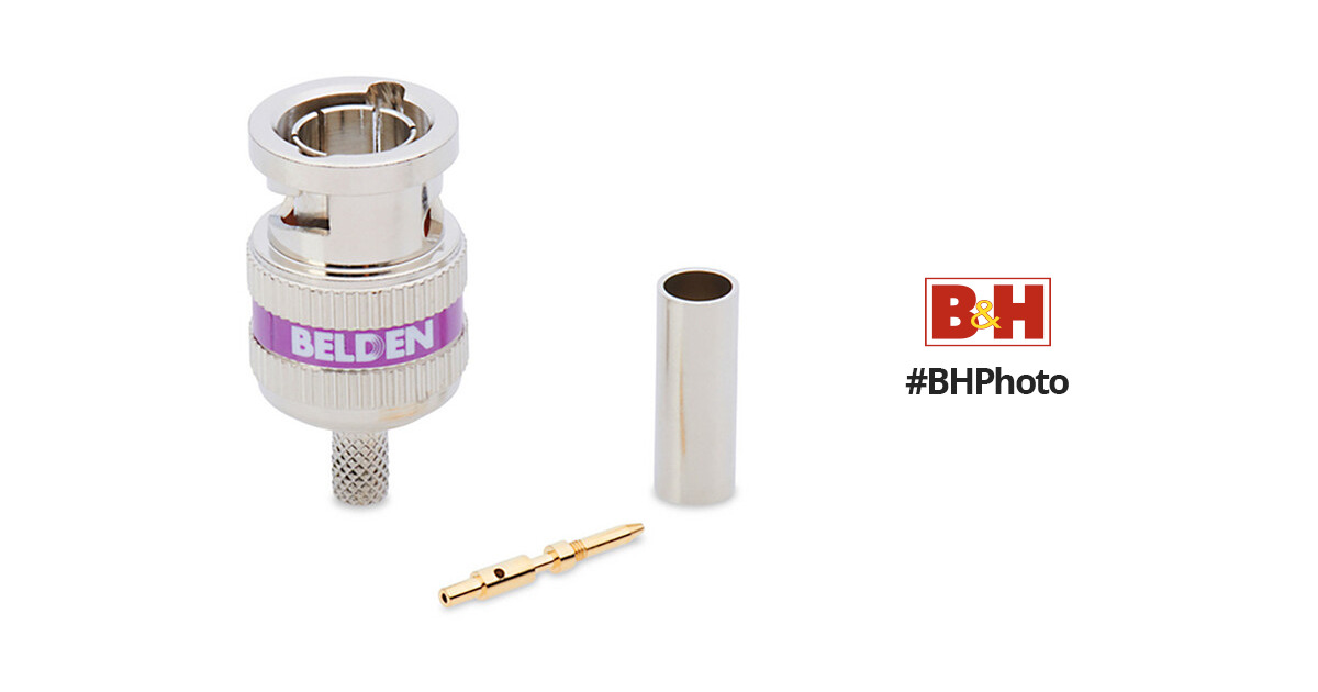 Belden 12GHz Mini RG59 BNC Connectors for 4855R 4855RBUHD3 B50
