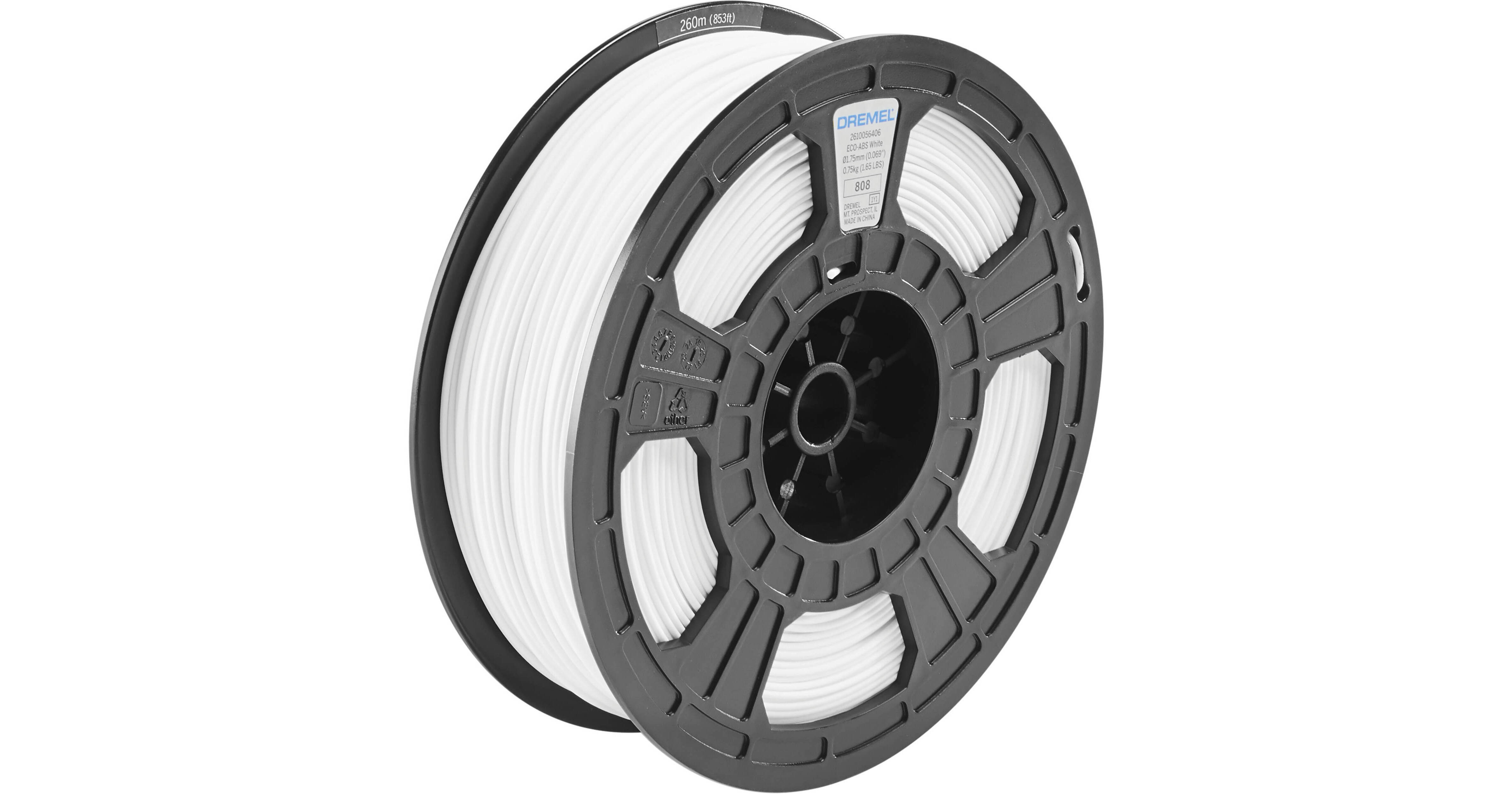 Dremel 3D 1.75mm EcoABS Filament (0.75 kg, White) ECOWHI01