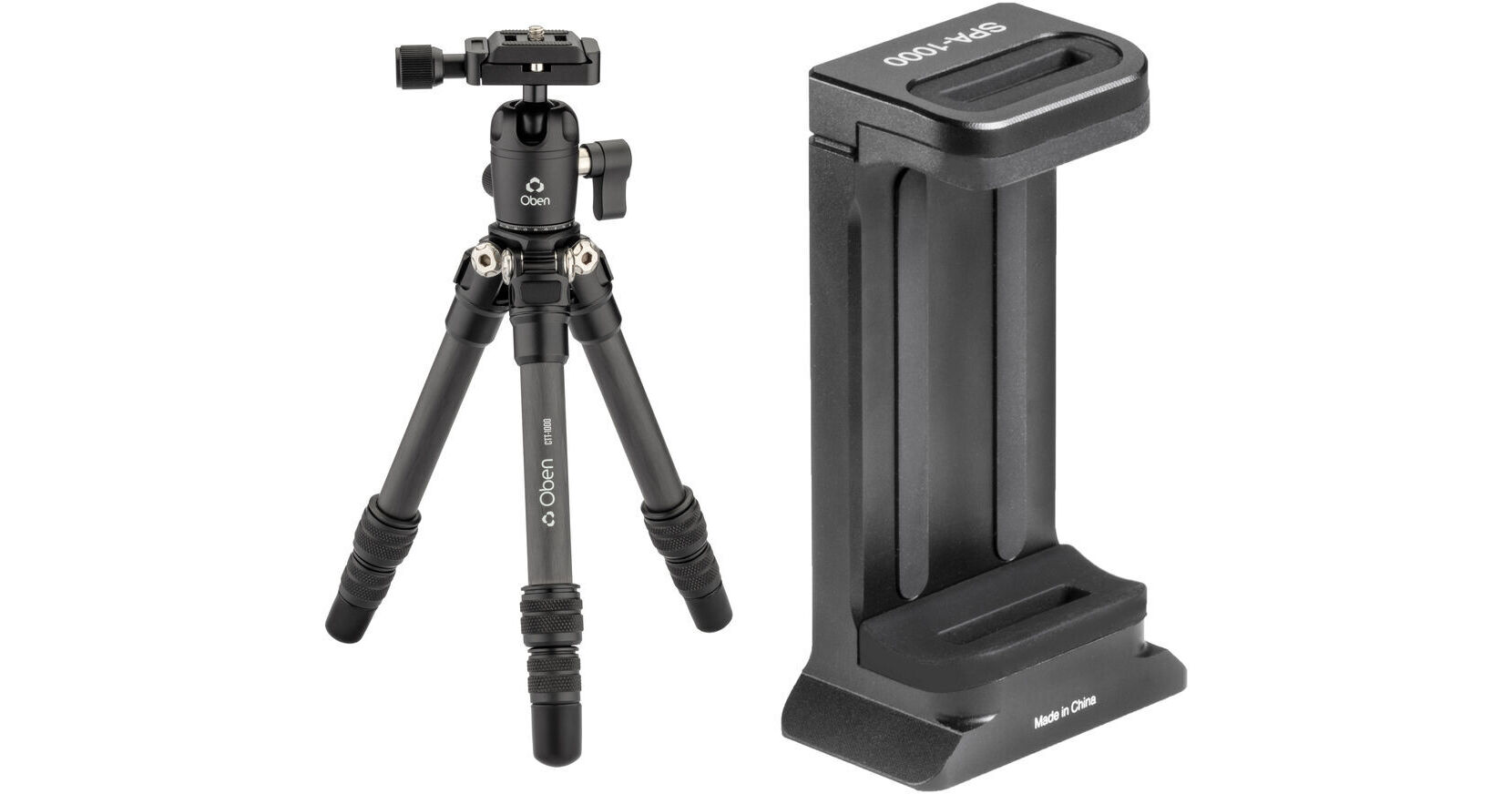 Oben CTT1000 Carbon Fiber Tabletop Tripod and Oben SPA1000