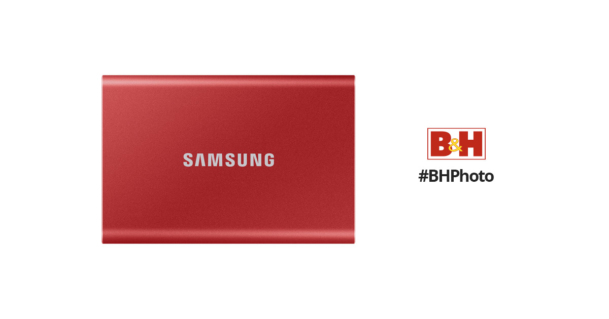 SAMSUNG, Ssd, Ssd portatile t7 da 1tb rosso, MU-PC1T0R/WW - Hard Disk  Esterni