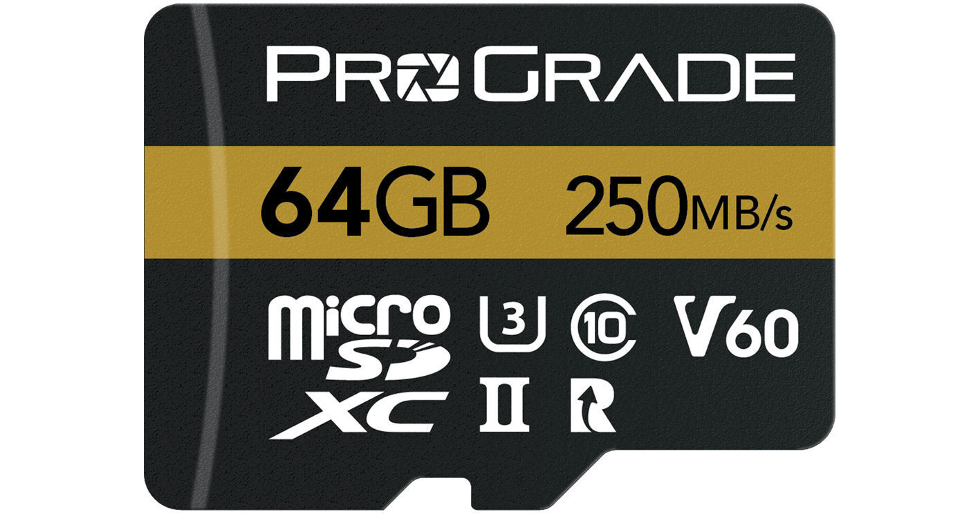 ProGrade Digital 64GB UHSII microSDXC Memory Card PGMSD64GBPBH