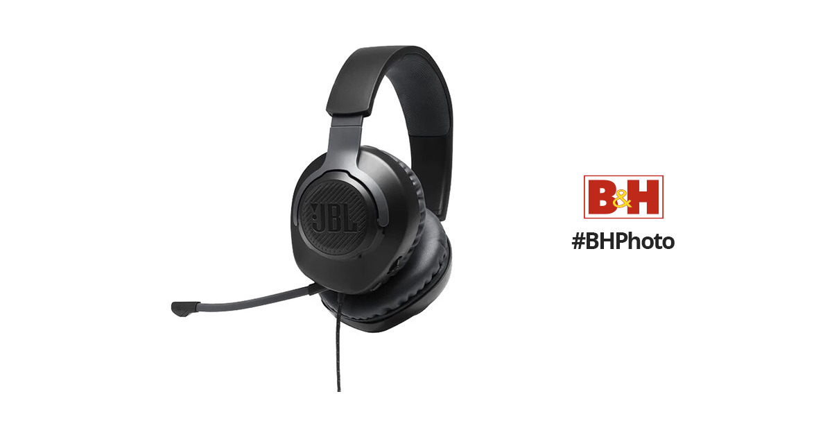 JBL Quantum 100 Wired Over-Ear Gaming Headset JBLQUANTUM100BLKAM