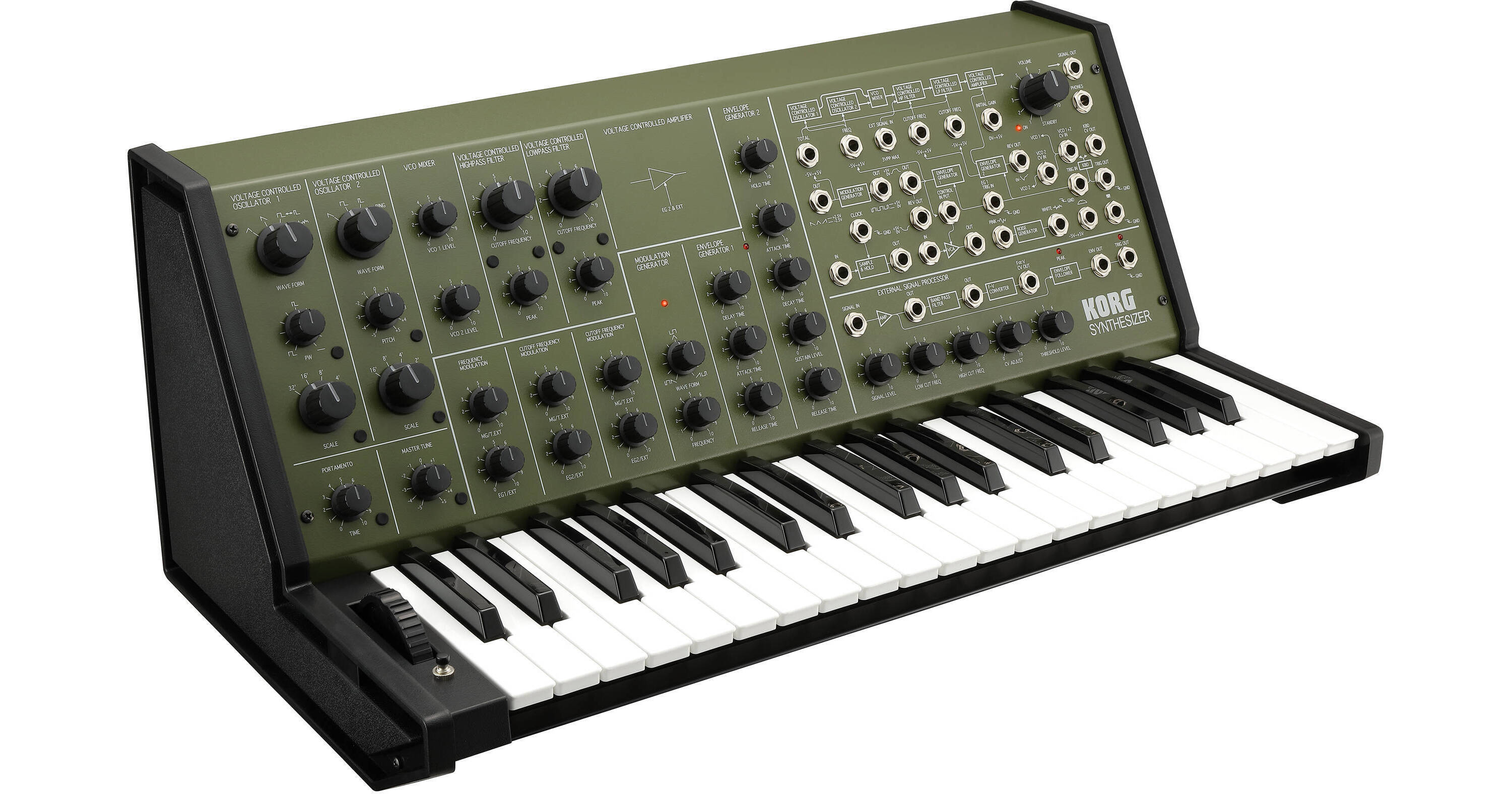Korg Ms Fs Monophonic Analog Synthesizer Green Msfsgreen